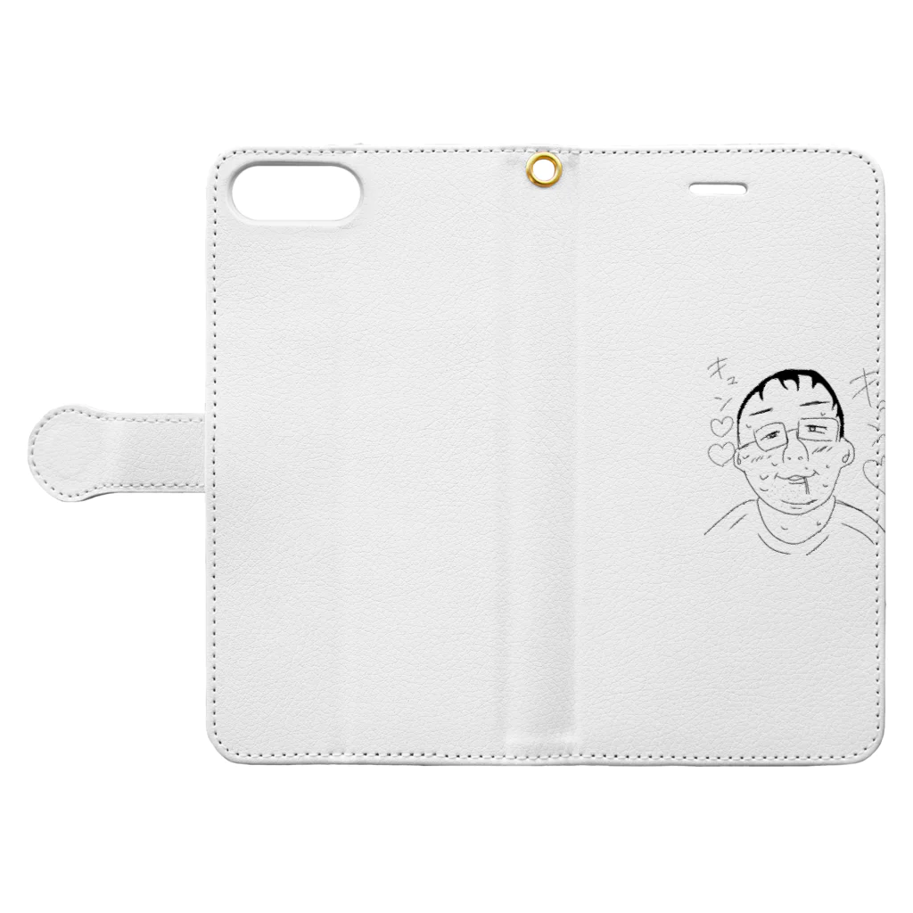 あいるのみんな大好きおぢさんグッズ😁 Book-Style Smartphone Case:Opened (outside)