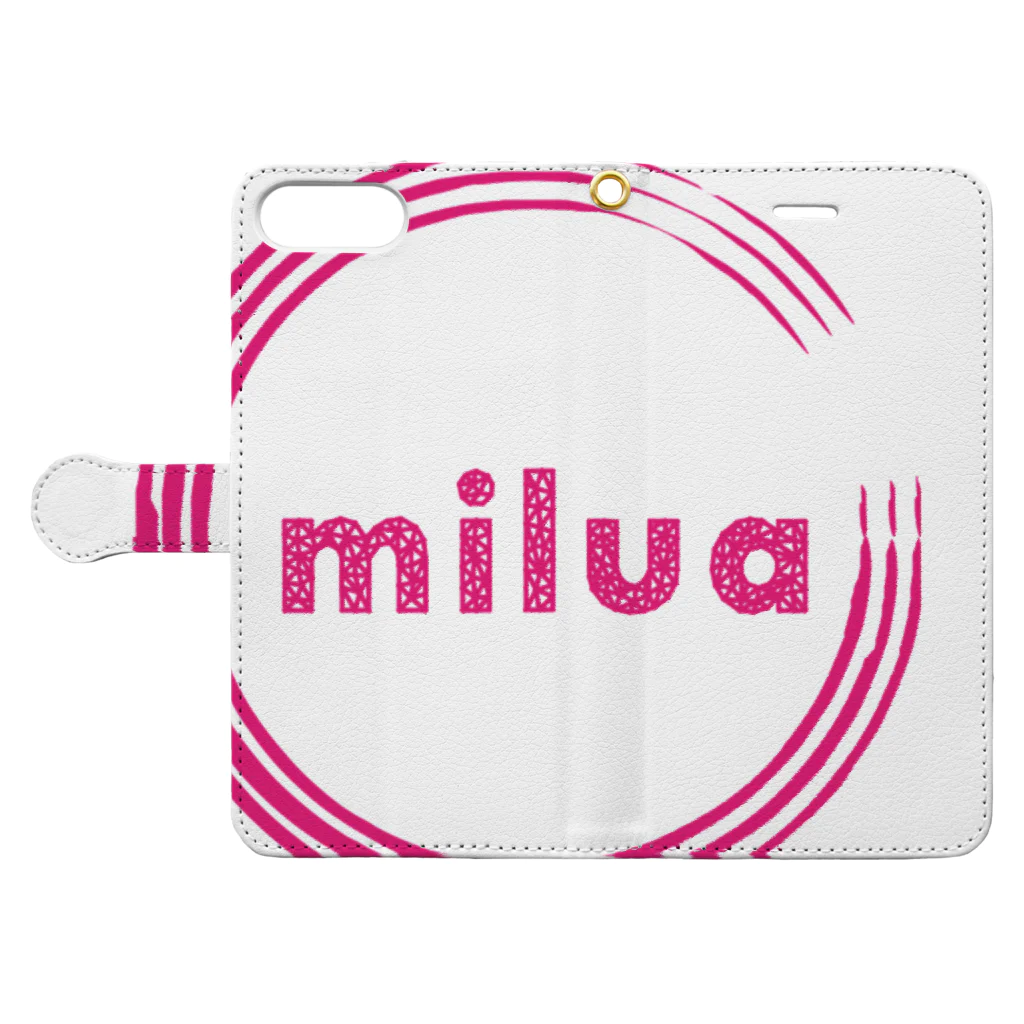 ykmr00のmilua 手帳型スマホケースを開いた場合(外側)