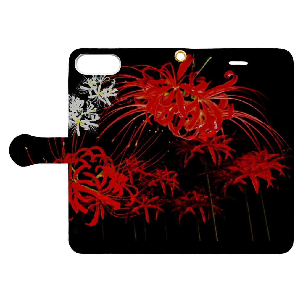 SHOP 318の彼岸花 Book-Style Smartphone Case:Opened (outside)