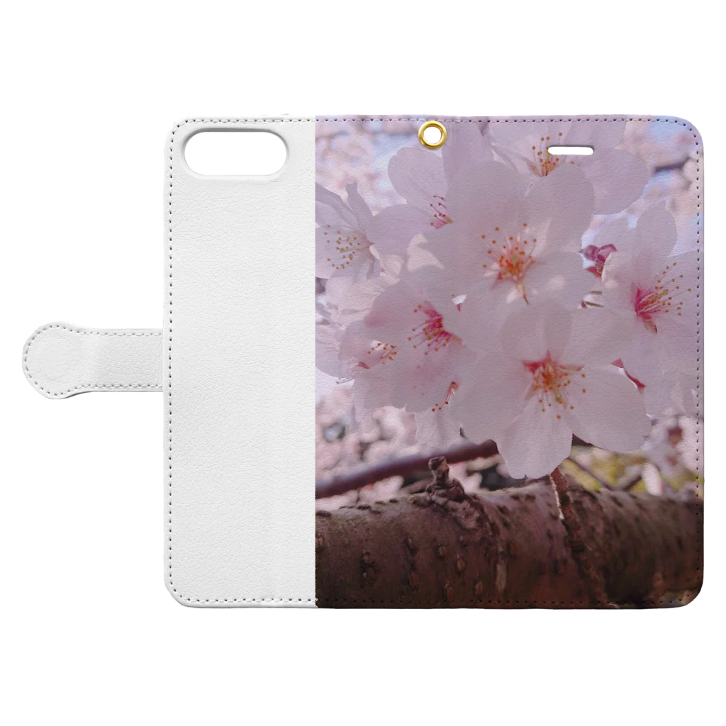 rheeyuichiの桜 Book-Style Smartphone Case:Opened (outside)