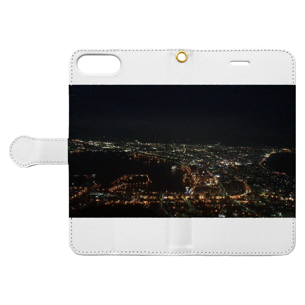 nana05の夜景 Book-Style Smartphone Case:Opened (outside)