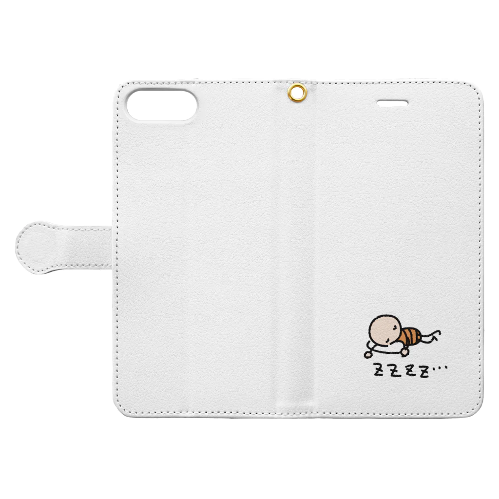 Chobit'sのまめきゅっち。（ZZZZ...） Book-Style Smartphone Case:Opened (outside)