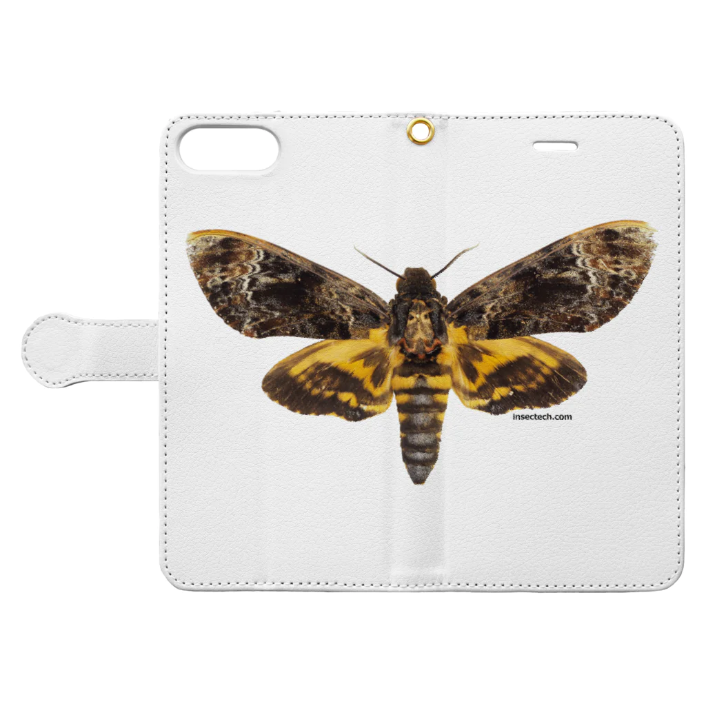 insectech.comのクロメンガタスズメ Book-Style Smartphone Case:Opened (outside)