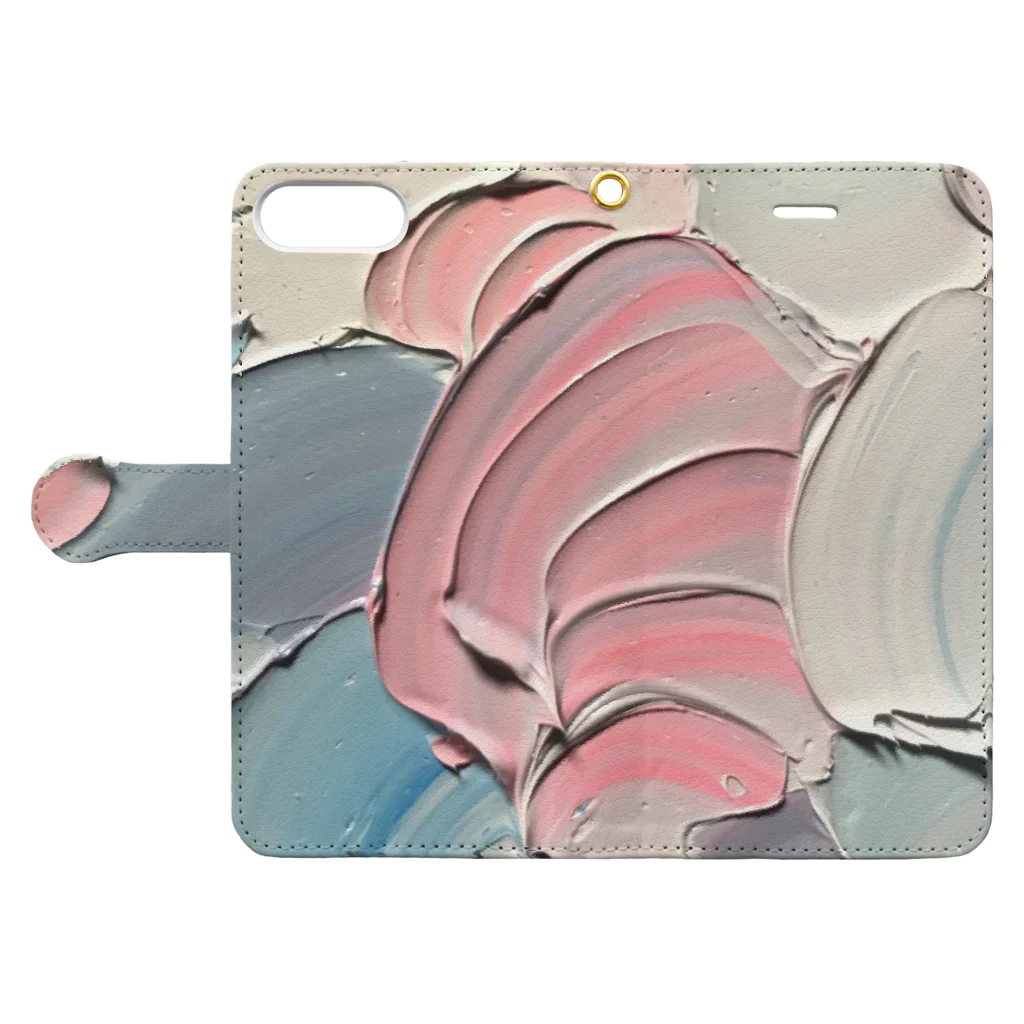 Yoshiki house 岡村芳樹のparrot shells sea Book-Style Smartphone Case:Opened (outside)