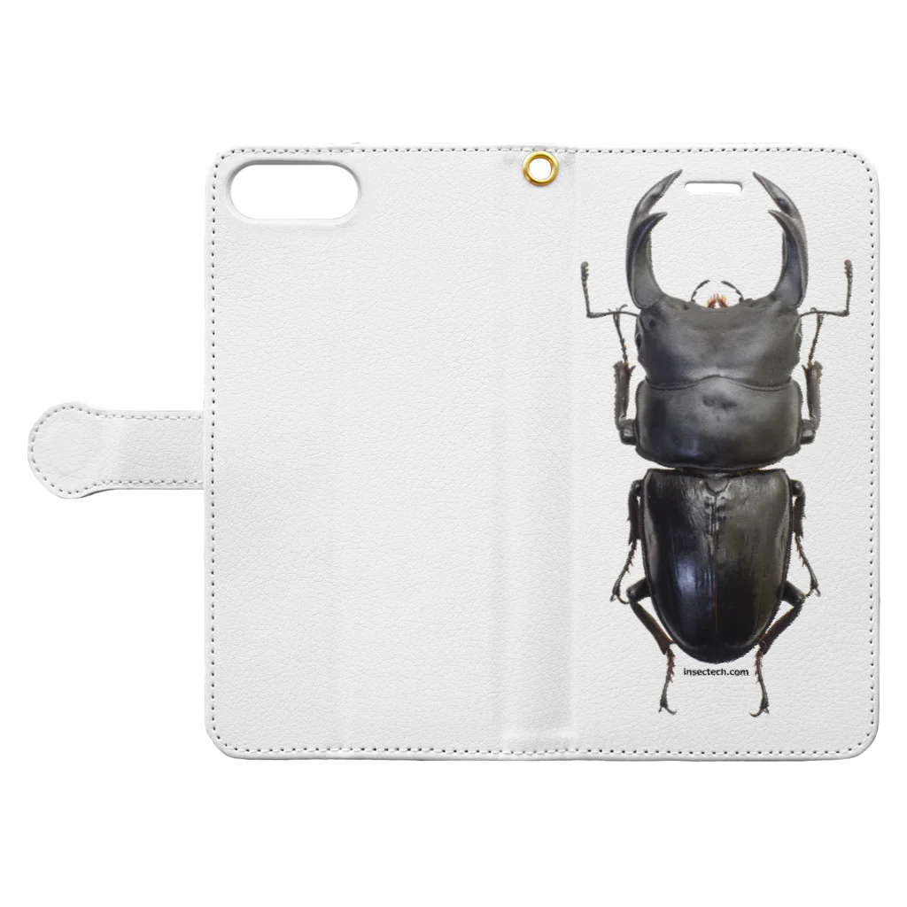 insectech.comのオオクワガタ Book-Style Smartphone Case:Opened (outside)
