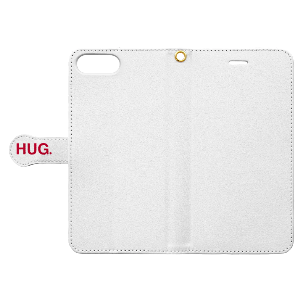 lily and smile ☺︎のhug❤️ Book-Style Smartphone Case:Opened (outside)