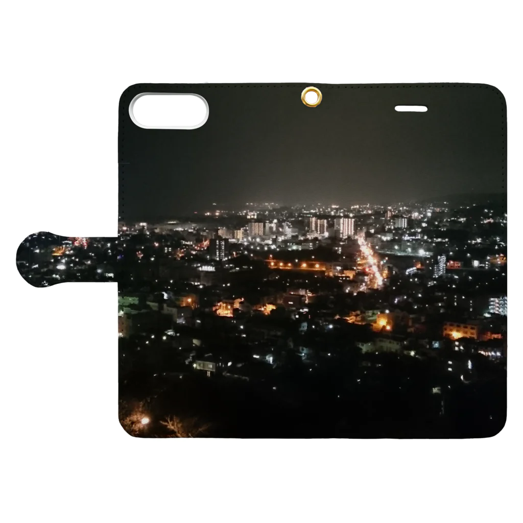 でおきしりぼ子の実験室のNight Scape Book-Style Smartphone Case:Opened (outside)