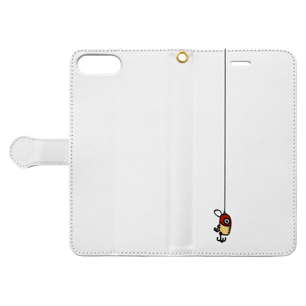 Megumiyaのレッドヘッドミノーさん Book-Style Smartphone Case:Opened (outside)