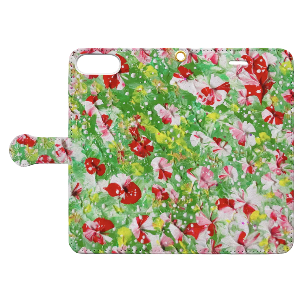 せきね まりのの【文字無】私はお花屋さんです🌺 Book-Style Smartphone Case:Opened (outside)