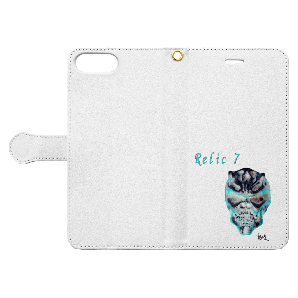 Relic7のRelic 7　二角鬼スカル Book-Style Smartphone Case:Opened (outside)