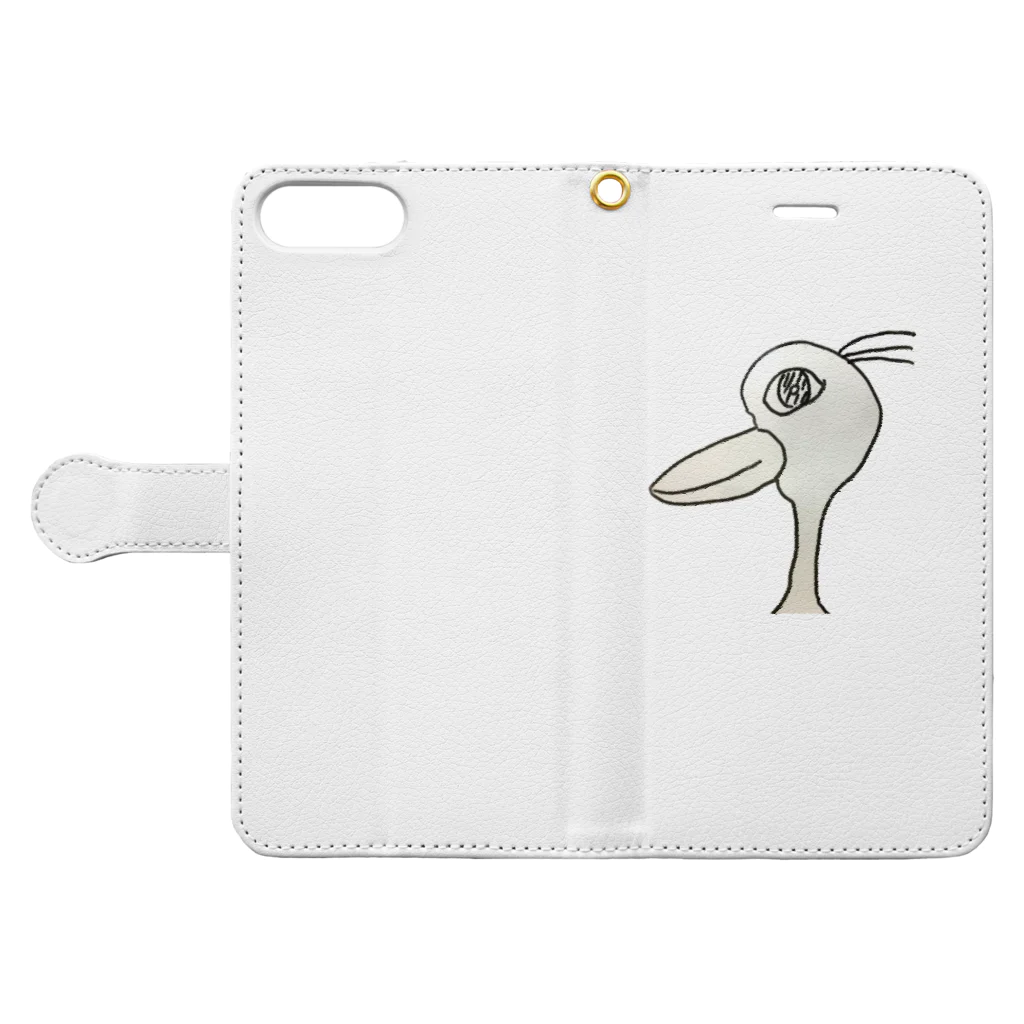 マイティガールの明日を見つめる鳥 Book-Style Smartphone Case:Opened (outside)