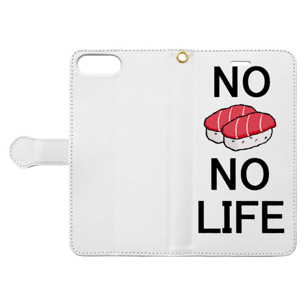 ひよこねこ ショップ 1号店のNo Sushi No Life Book-Style Smartphone Case:Opened (outside)
