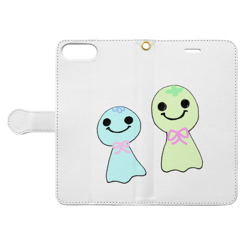 green_tea_happyのBook-Style Smartphone Case:Opened (outside)