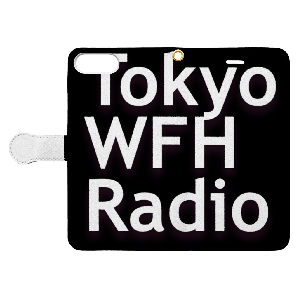 Tokyo WFH RadioのTokyo WFH Radio goods 手帳型スマホケースを開いた場合(外側)