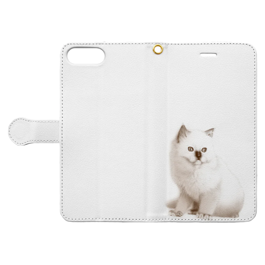 のふぇの店のねこすまほ Book-Style Smartphone Case:Opened (outside)