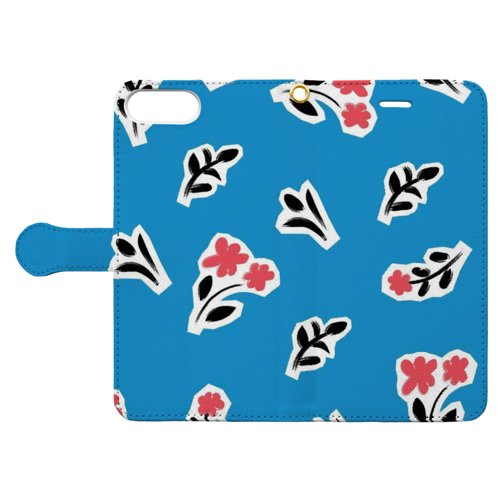 Hütte　hiiiiiのohana Book-Style Smartphone Case:Opened (outside)