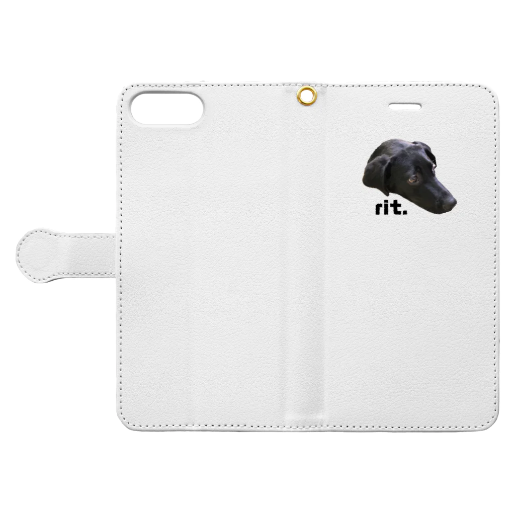 rit.のrit.dog 小物 Book-Style Smartphone Case:Opened (outside)