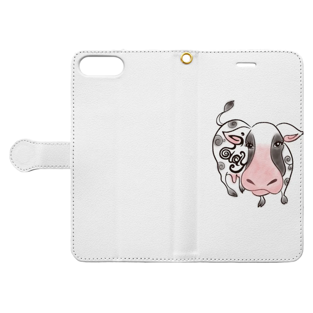 グッデイCOW のグッデイCOW4 Book-Style Smartphone Case:Opened (outside)