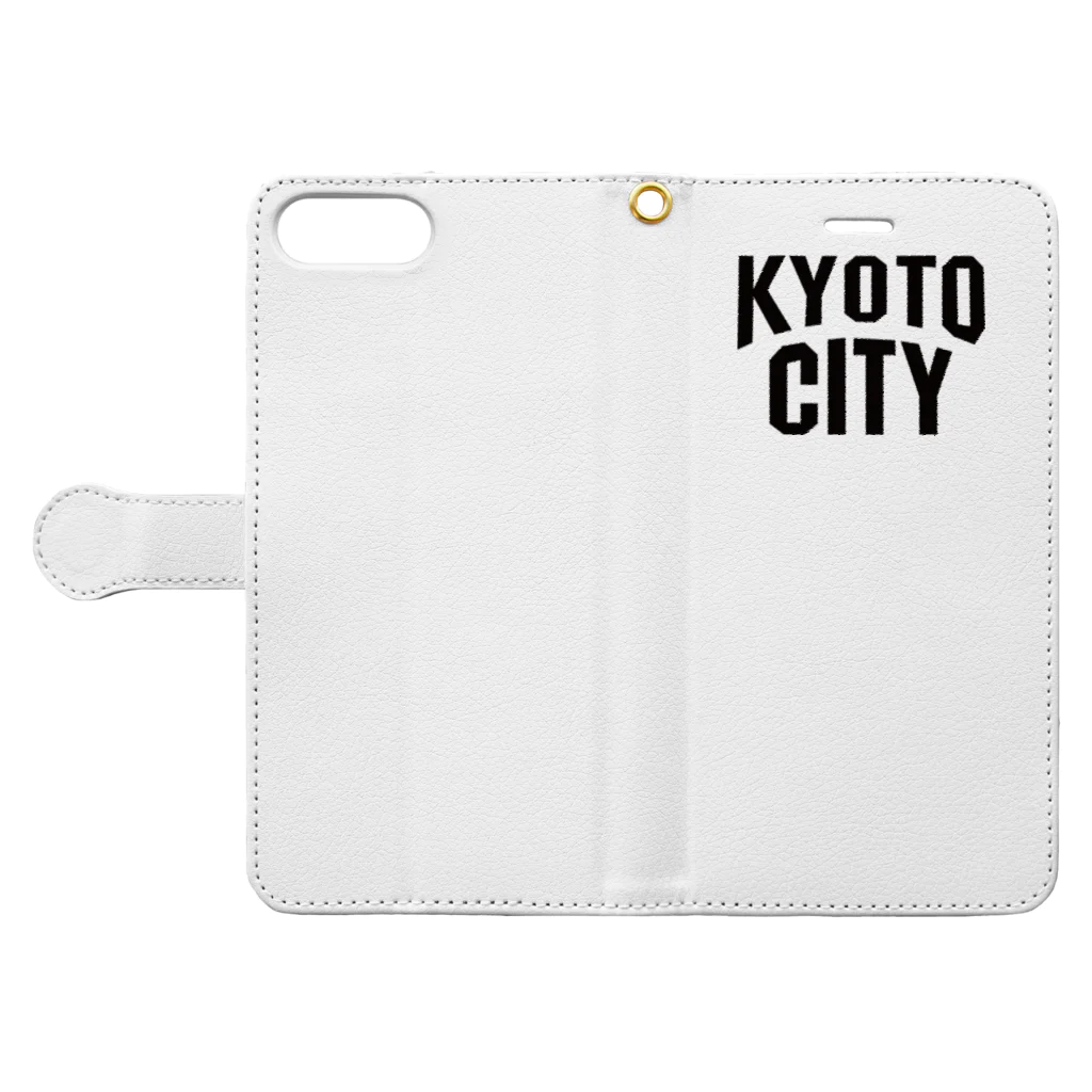 jimotyの京都　KYOTO　キョウトシティ 手帳型スマホケースを開いた場合(外側)