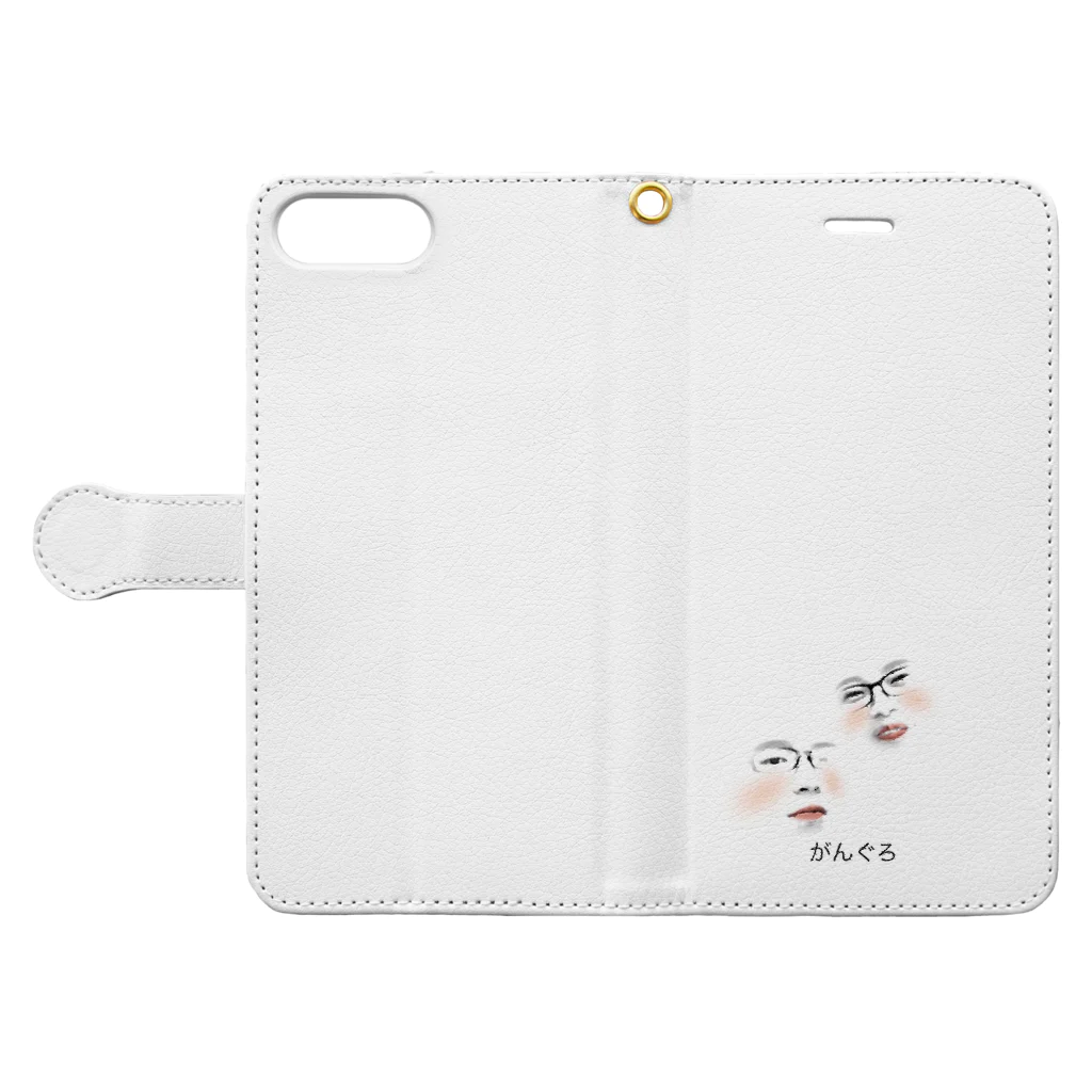 moyashinohitoのガングロ Book-Style Smartphone Case:Opened (outside)