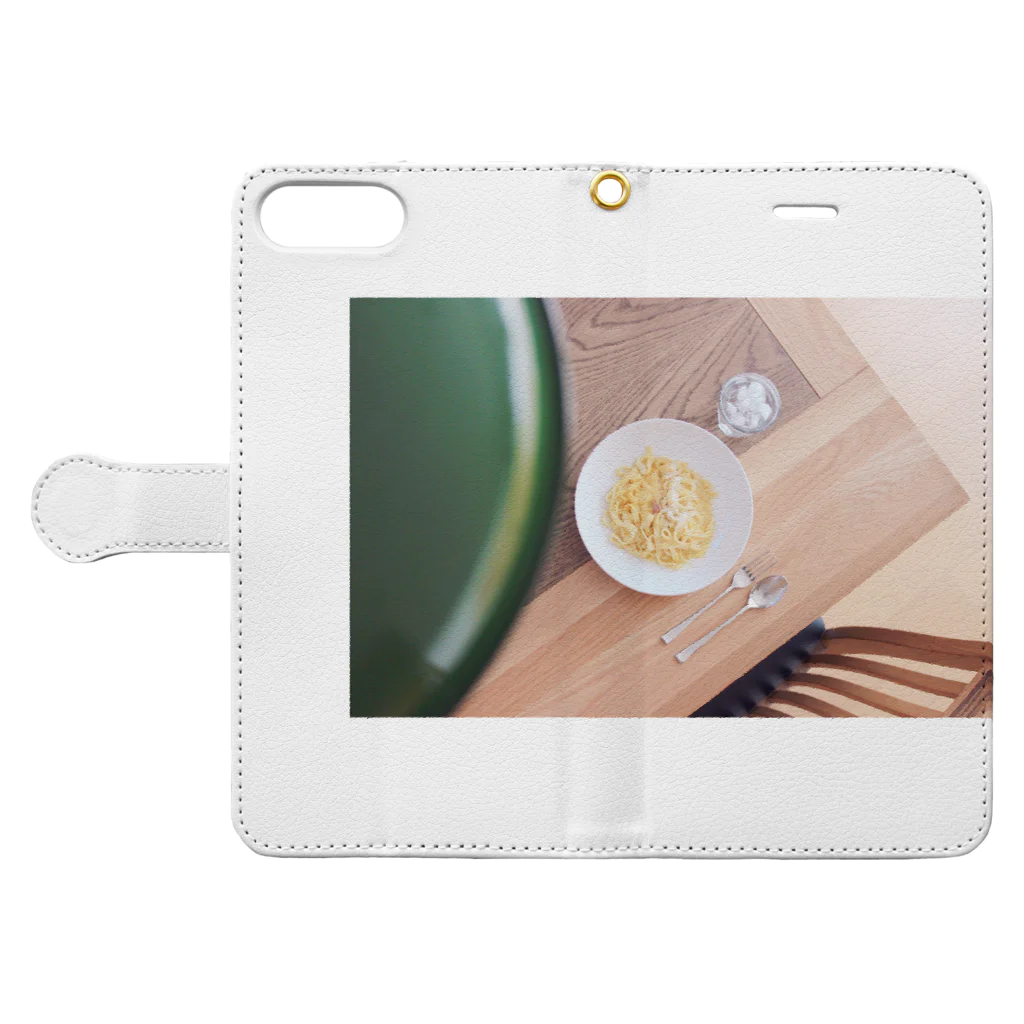 rrbSANの楽しい昼食 Book-Style Smartphone Case:Opened (outside)