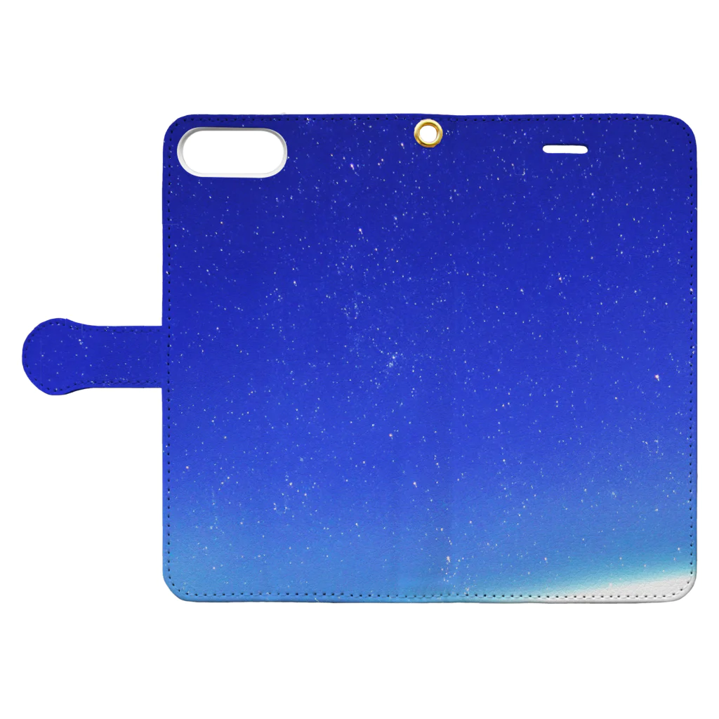 もまphotoの星空ライン Book-Style Smartphone Case:Opened (outside)