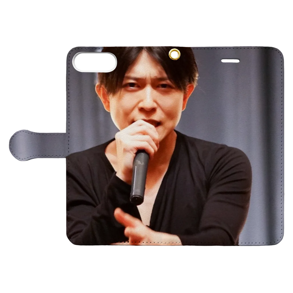 愛の革命家【後藤輝樹】の後藤輝樹シコらせてLIVE Tシャツ 手帳型スマホケースを開いた場合(外側)