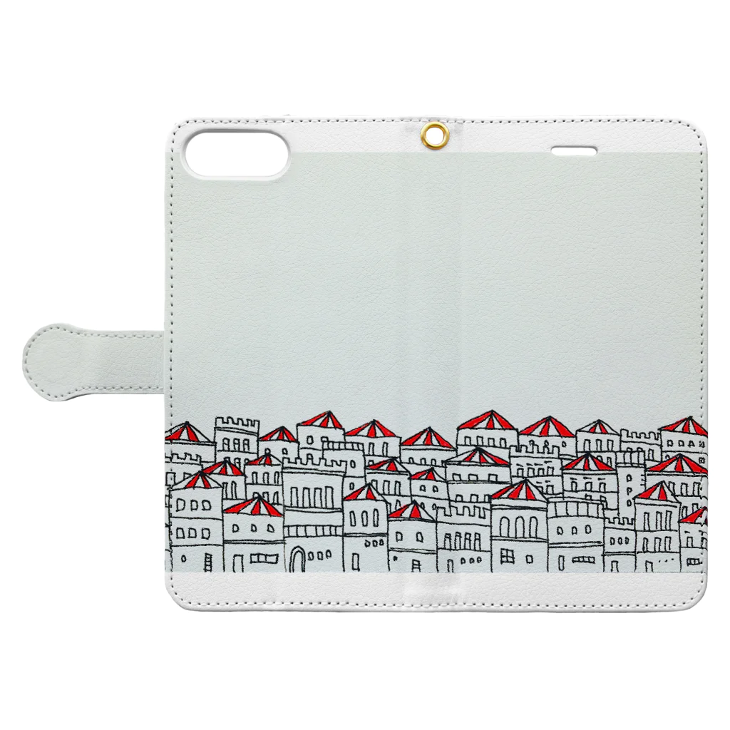 SHINYA AYAMAのサーカスの街 Book-Style Smartphone Case:Opened (outside)