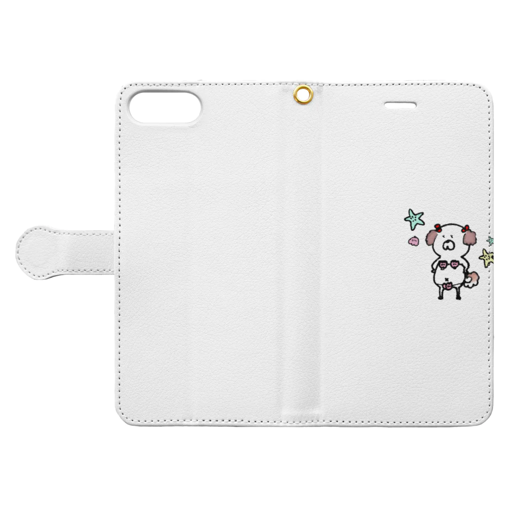 -pon-のぽよしーずー貝ビキニ Book-Style Smartphone Case:Opened (outside)