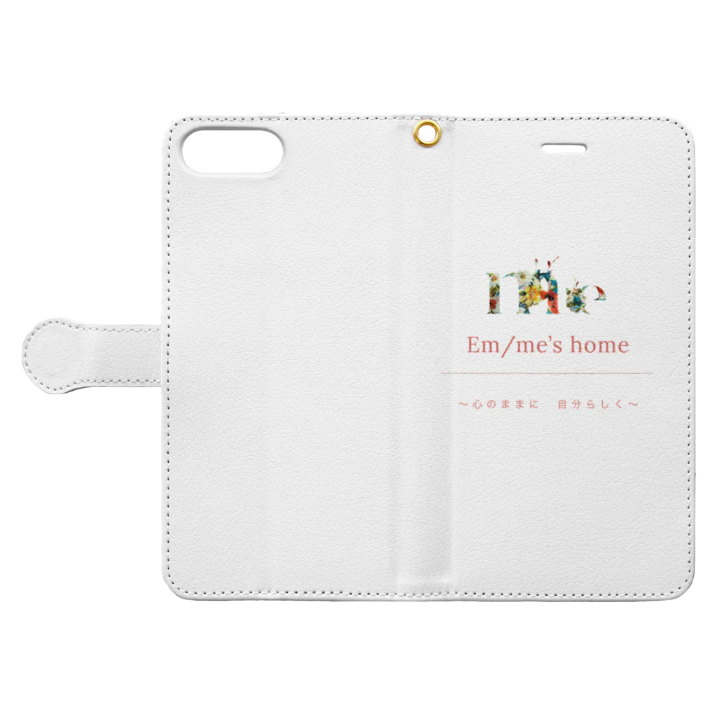 emmeshomeのem/me’s home 〜心のままに　自分らしく〜 Book-Style Smartphone Case:Opened (outside)