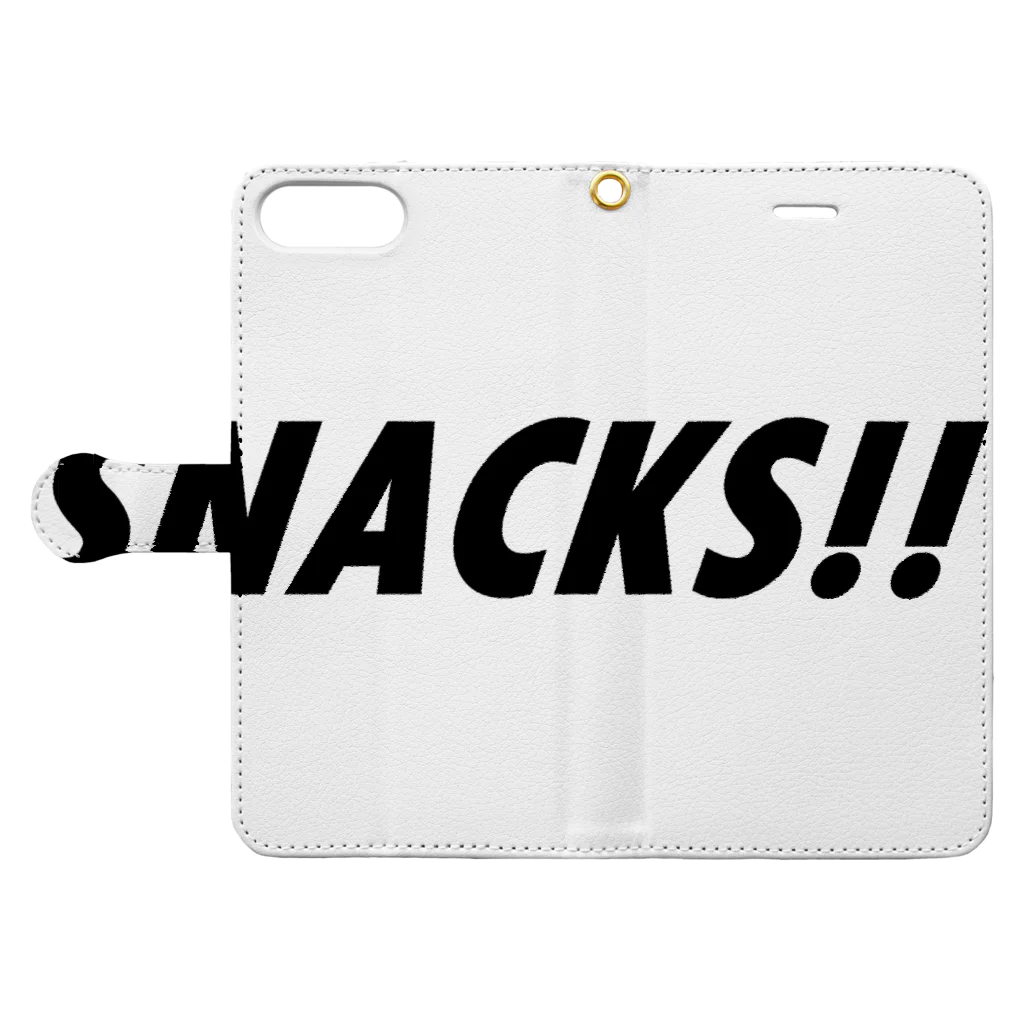 SNACKSのSNACKS!!　001（縦） 手帳型スマホケースを開いた場合(外側)