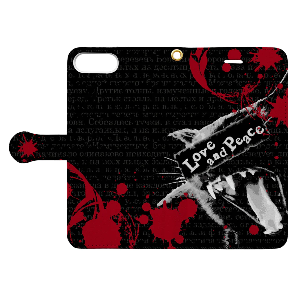 Lunatic Cat-ismのLove and Piece Book-Style Smartphone Case:Opened (outside)