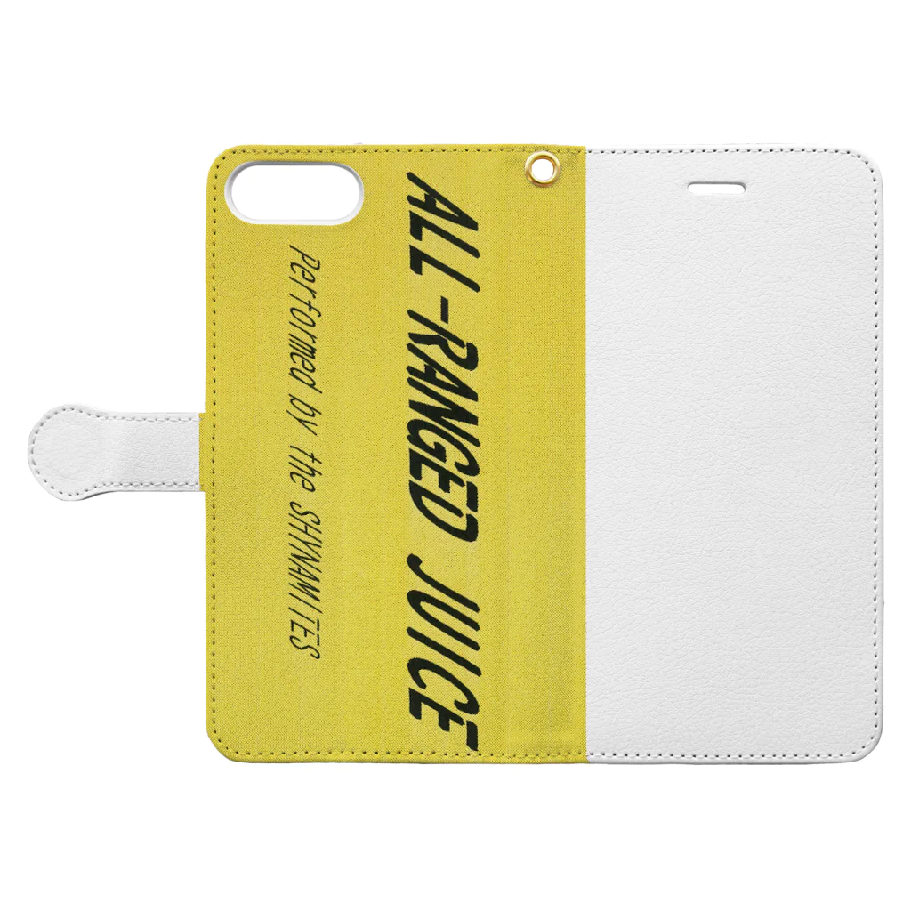 Les survenirs chaisnamiquesのRight90_All-Ranged Juice 2002 ver.-Logo Book-Style Smartphone Case:Opened (outside)