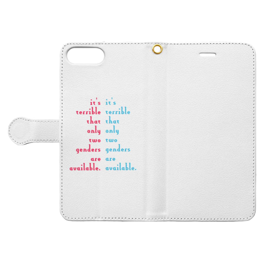 Les survenirs chaisnamiquesの人工/人口ピラミッド(細字ver.) Book-Style Smartphone Case:Opened (outside)