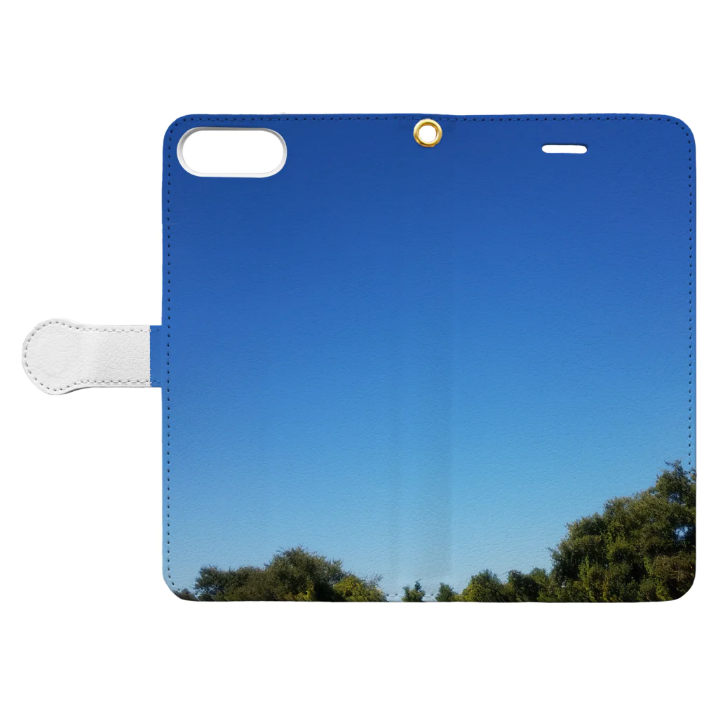 Ｑｏｏ３の公園の青空 Book-Style Smartphone Case:Opened (outside)