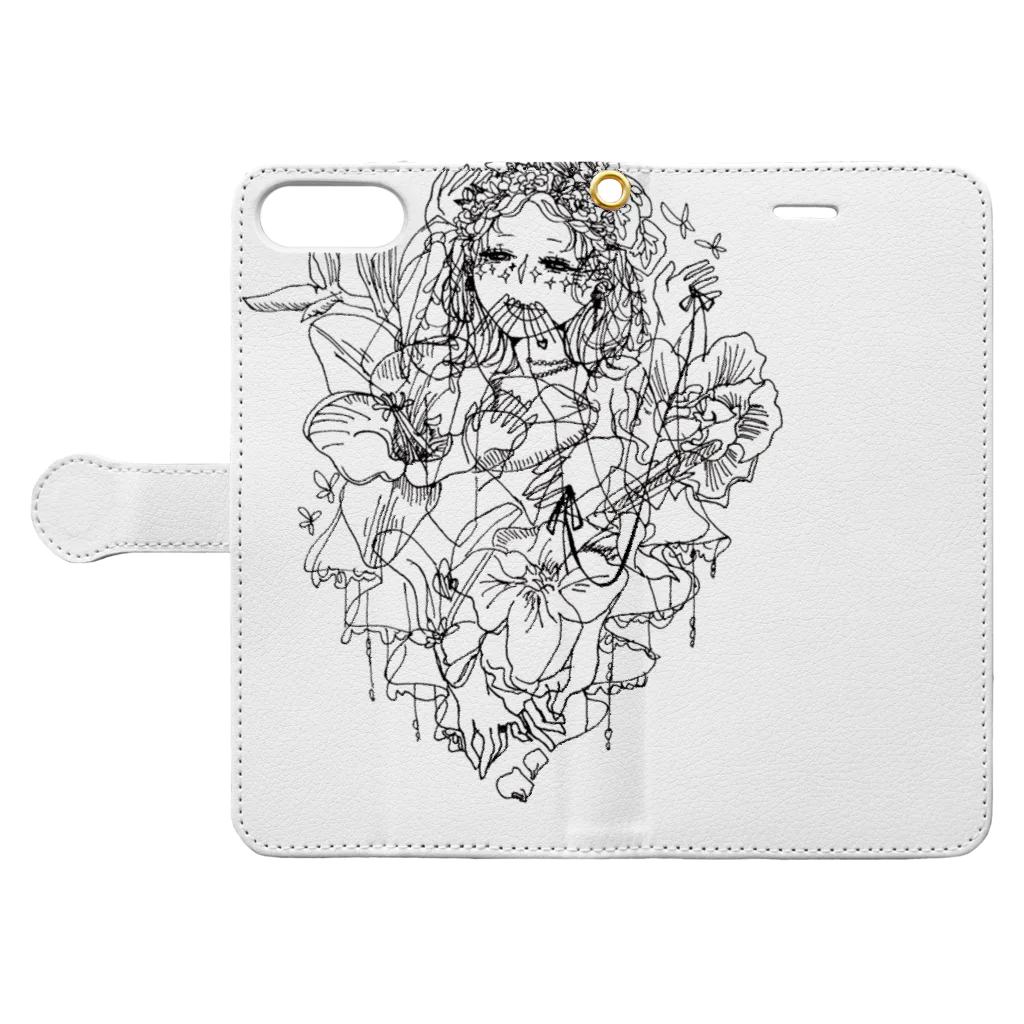 Chig-Hugのkisaragi / hitotose Book-Style Smartphone Case:Opened (outside)