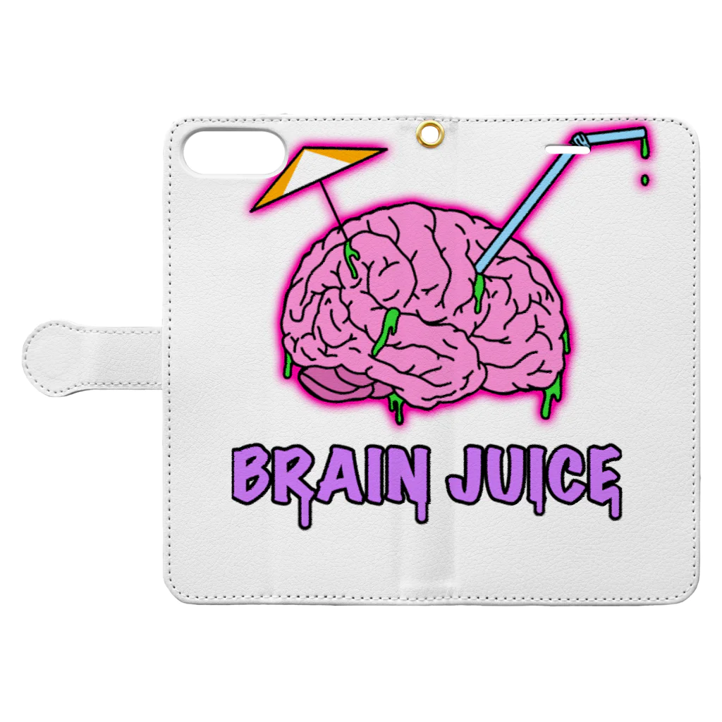 KnocKsのBRAIN JUICE 手帳型スマホケースを開いた場合(外側)