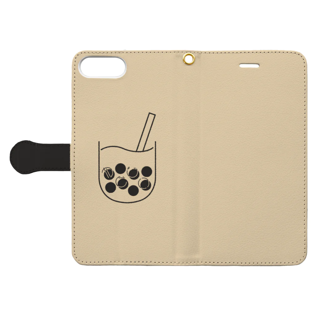 Circlothesのやせたい Book-Style Smartphone Case:Opened (outside)