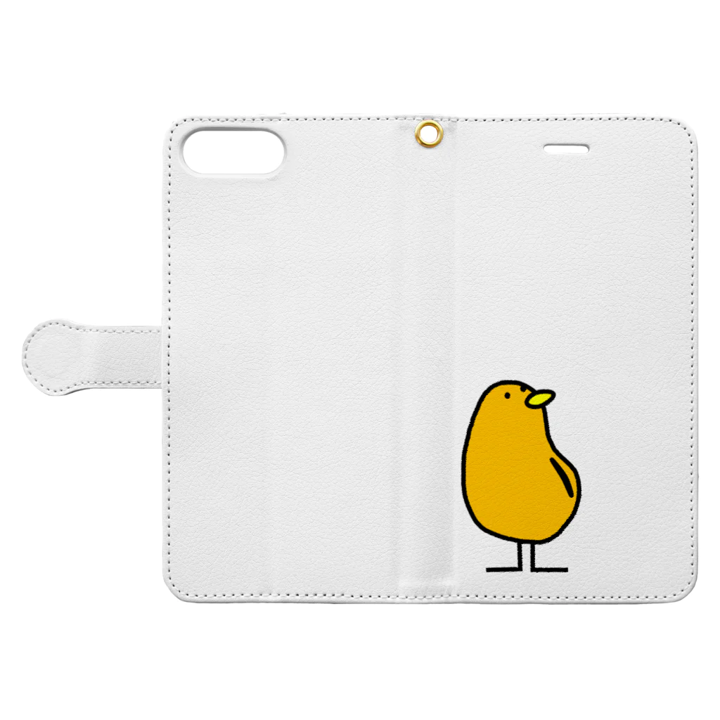 mun-2004のひよこ豆 Book-Style Smartphone Case:Opened (outside)