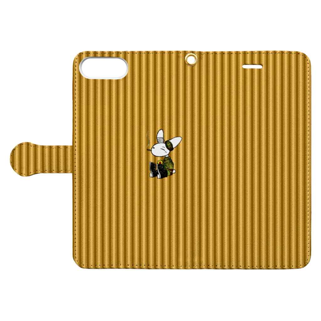 Rabit-shopの[Rabit]スマホケース(黄)[複数機種] Book-Style Smartphone Case:Opened (outside)