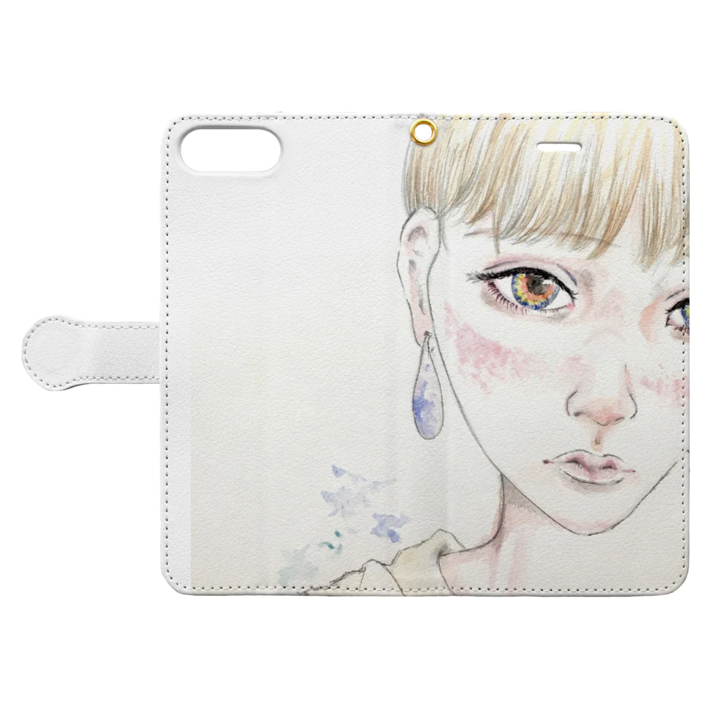 大平 真優(Ohira Mayu)の異世界 Book-Style Smartphone Case:Opened (outside)