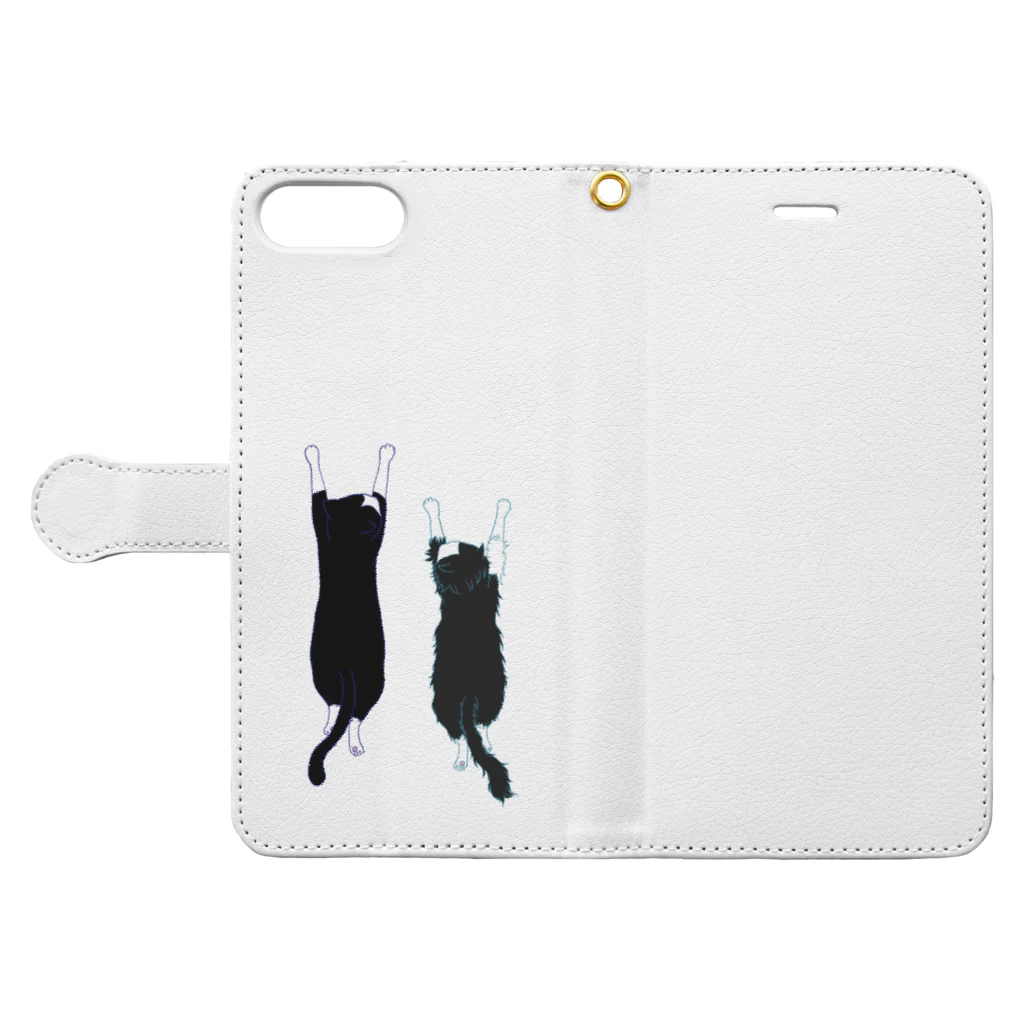 AO＆SORAのAO＆SORA　ぶら下がり Book-Style Smartphone Case:Opened (outside)