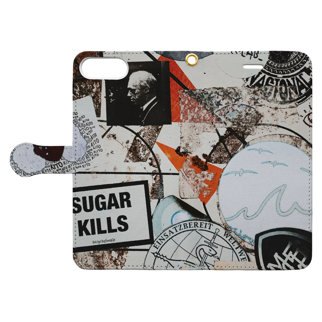 AMINOR (エーマイナー)のStreet Art Wall Stickers Book-Style Smartphone Case:Opened (outside)