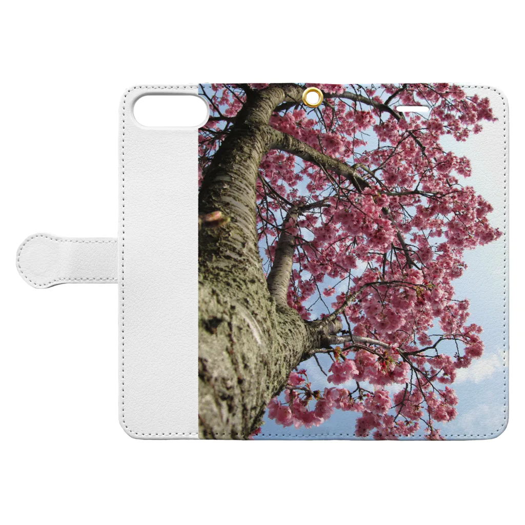 Barika7519の鹿児島　桜（さくら） Book-Style Smartphone Case:Opened (outside)