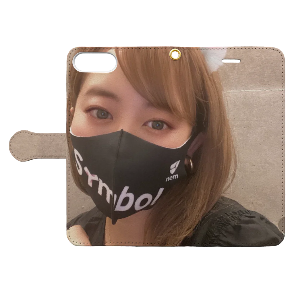 なーちゃん NEM Symbol コラボグッズのなーちゃん × NEM Symbol コラボGOODS Book-Style Smartphone Case:Opened (outside)