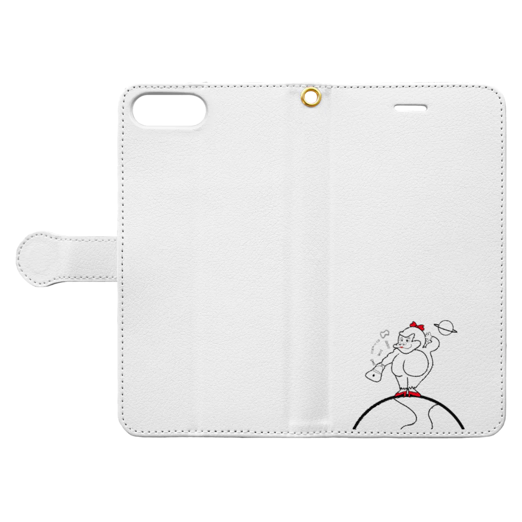 from Aのスーパーモデルゴリちゃん。 Book-Style Smartphone Case:Opened (outside)