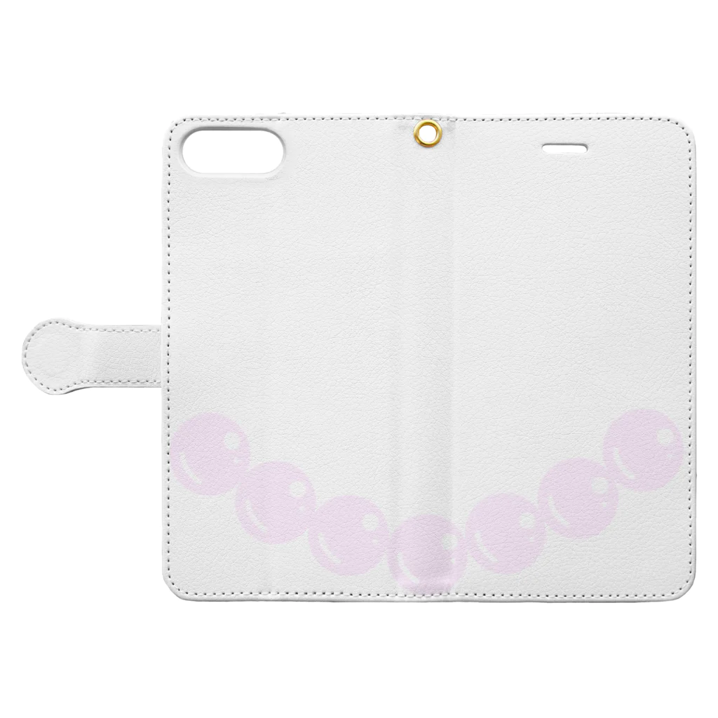 aice07のパールネックレス Book-Style Smartphone Case:Opened (outside)