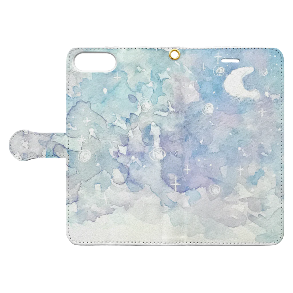 ApricotMeeの星空 Book-Style Smartphone Case:Opened (outside)