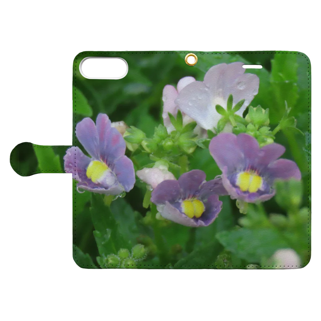 でおきしりぼ子の実験室のPretty Little Flowers_6 Book-Style Smartphone Case:Opened (outside)