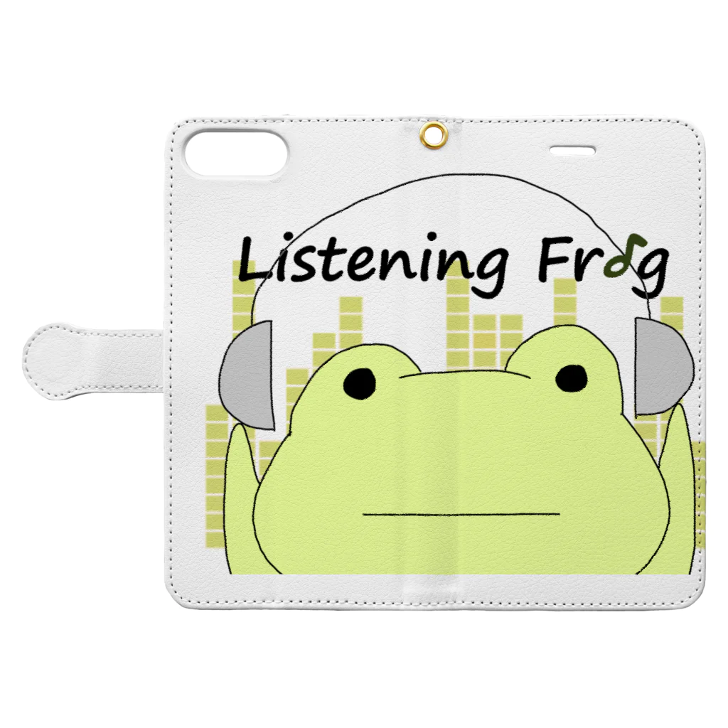 原知也、略してHaTo@作曲家のListening Frog Book-Style Smartphone Case:Opened (outside)